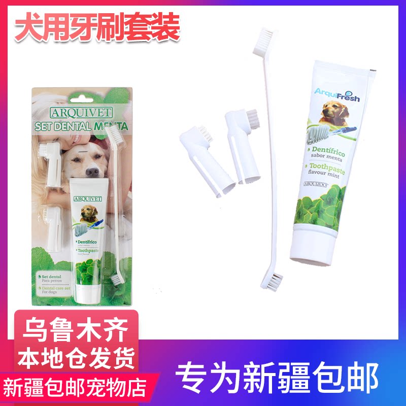 Pooch toothbrush toothpaste suit teddy special kitty gold wool deodorant to dog dental calculus pet cleaning supplies