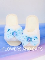 Голубая бриллиант айша мао тапочка