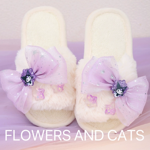 Домашние тапочки для танцев, новинка 2024 года, весенние новые детские противоскользящие тапочки для девочек, принцесса Эльзы для малышек