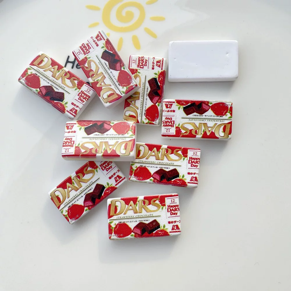 10PCS SIMULATION Chocolate Candy Box FlatBack Resin Cabochon