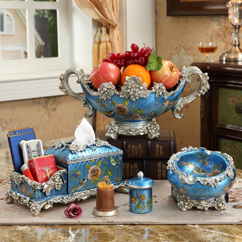 European fruit plate Luxury living room household coffee table Dry