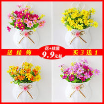 Hanging basket simulation rose fake flower package simulation flower package flower simulation wall flower wall severance home decoration