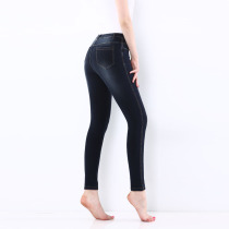 Yumei autumn and winter new products 2851 Auchan classic knitted jeans womens wild pants counter