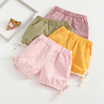 Summer girls wear shorts baby bloomers thin cotton open file baby leisure 1-3 years old breathable Foreign Air 2