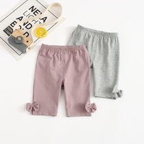 Baby cotton shorts 0-3 years old baby seven points leggings summer Princess open crotch light and breathable girl a Week 1