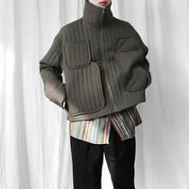 Winter new national tide tooling cotton clothes mens tide brand ins Korean version of cotton clothes trend design sense loose quilted jacket jacket