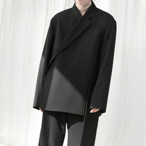 Asymmetrical design fried street jacket High-end fan self-retention mens and womens suits Korean version of the trend casual handsome suit suit