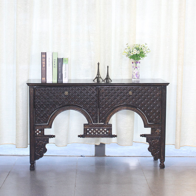 Xuanguan table solid wood partition Southeast Asian furniture Xuantai Thai log porch Turkey plum blossom porch cabinet