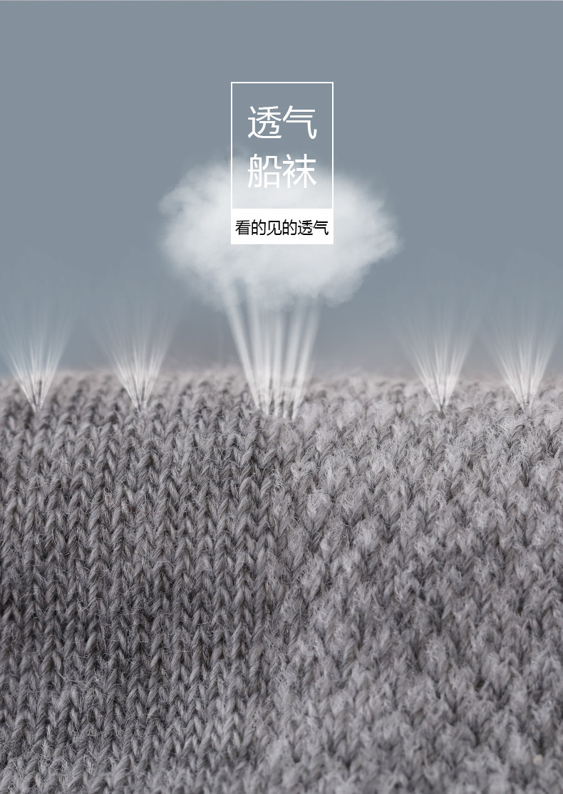 优臣品 男士纯棉薄款 防臭吸汗船袜 10双 图3