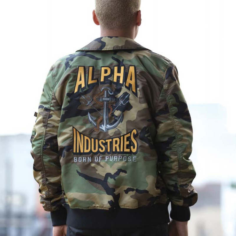 Alpha American Alpha Industry 36P Thin Flight Jacket Modern Sea Guard Embroidered Waterproof Jacket