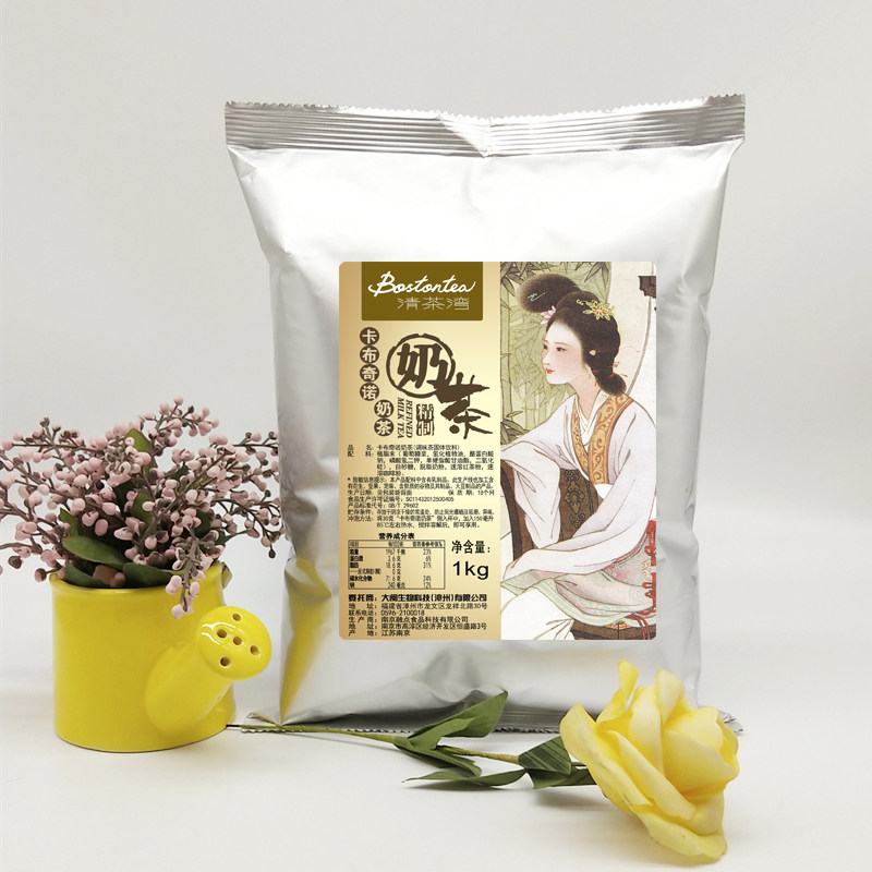 Qingchawan cappuccino milk tea powder 1kg instant bagged milk tea powder Damin three-in-one instant milk tea
