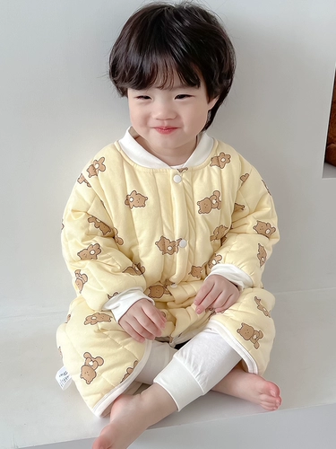 Детский кардиган, демисезонная пижама, стеганое термобелье, удерживающий тепло банный халат подходит для мужчин и женщин, боди, увеличенная толщина