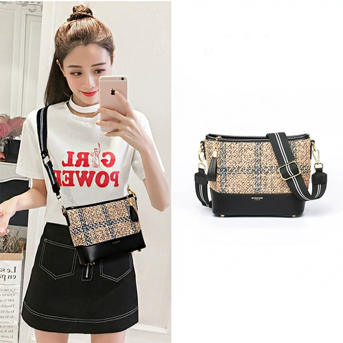 Черная модная универсальная сумка на одно плечо, маленькая сумка через плечо, 2019, осенняя, в корейском стиле