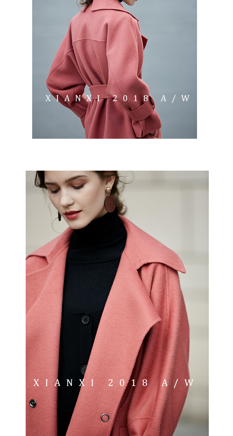 Áo khoác ngắn hai mặt nữ 2018 áo khoác cashmere mới hai mặt nhung nhỏ áo khoác len ngắn mẫu áo khoác nữ đẹp