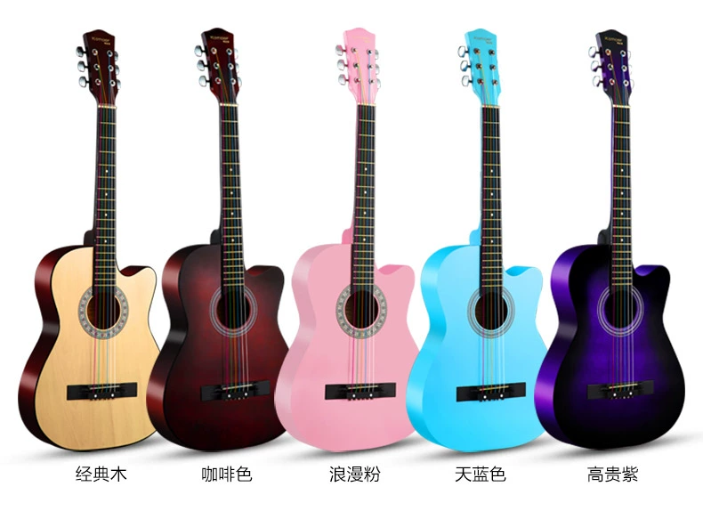 Muốn góc đỏ chính hãng 38 inch guitar acoustic guitar mới bắt đầu luyện tập guitar jita nhạc cụ để gửi Hao Li - Nhạc cụ phương Tây