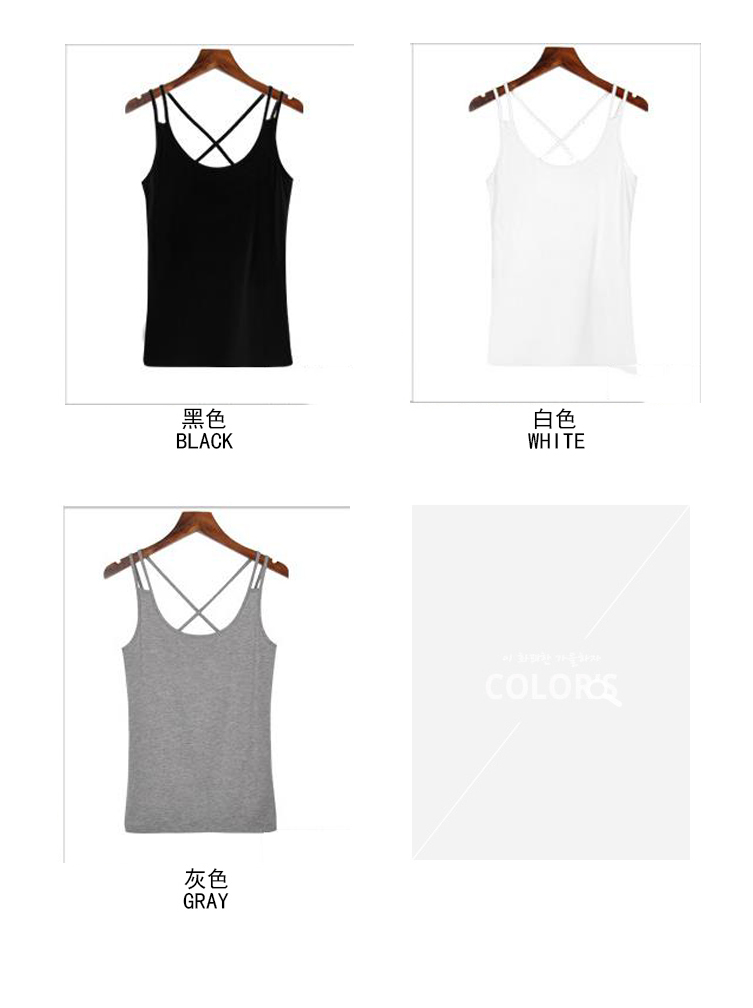 Camisole nữ mùa hè phần dưới ngắn mặc hoang dã phiên bản Hàn Quốc gợi cảm của áo cotton mỏng màu đen bên trong áo sơ mi nhỏ áo thun nữ