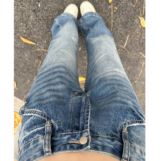 American Retro High-Waisted Straight-Leg Jeans for Women, Autumn and Winter 2025 New Style, Loose, Slimming, Drapey, Narrow Wide-Leg Pants