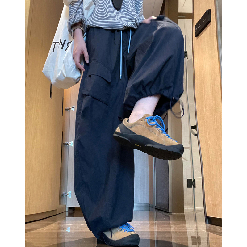 Navy Blue Quick-Dry Work Pants for Women, Autumn 2026 New Style, Jogger Sports Pants, Petite Loose Wide-Leg Pants Navy Blue Quick-Dry Work Pants for Women, Autumn 2026 New Style, Jogger Sports Pants, Petite Loose Wide-Leg Pants