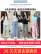 韩版格子阔腿裤女夏季2025新款高腰显瘦直筒遛弯裤休闲冰丝山本裤