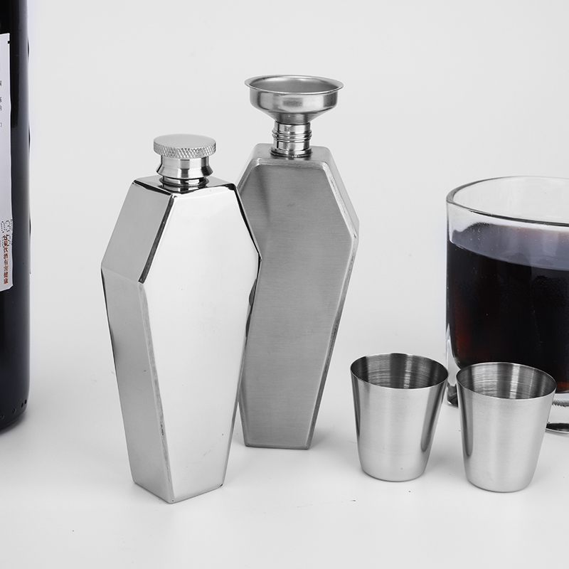 2 WINE POT 304 thickened stainless steel 100ml small wine jug mini portable Portable Personality Creative Free Lettering