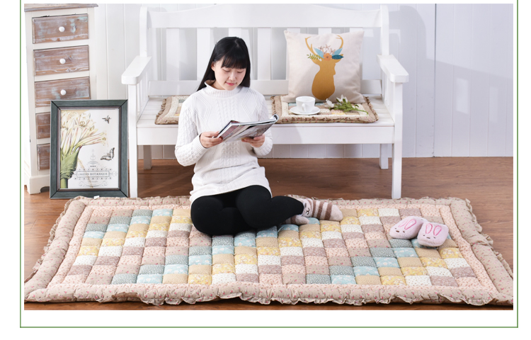 Khoai môn Hàn Quốc pad nhà dày vải thảm phòng ngủ trượt Hàn Quốc đầu giường giặt tay máy giặt - Thảm thảm trải cầu thang