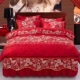 giường tầng váy một gia đình bốn dày bông bedspread giường cưới Double Single bông bốn bộ sinh viên - Bộ đồ giường bốn mảnh