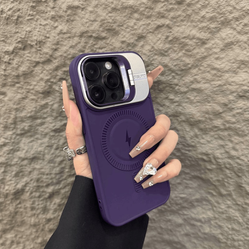 Lens Flip Cover Stand Apple 16 Pro Max Phone Case Suitable for iPhone 13 Pro Matte Anti-Drop 11 Soft Silicone 12 High-End Feel 14 Pro Max Lightning Ultra-Thin 15 Pro Magnetic Protective Case