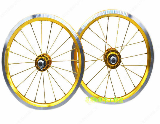 14-Zoll-LP-Radsatz mit vier Lagern, 412-Faltrad, modifizierte Single-Speed-9-Tonnen-Nabe, mehrfarbig