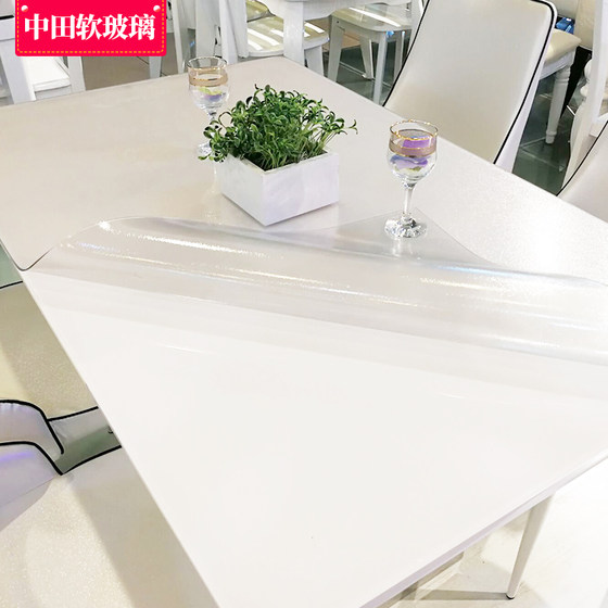 Nakata Crystal Plate Soft Glass PVC Transparent Table Mat Waterproof, Anti-scalding, Odorless, Cuttable Custom Frosted Thin Table Cloth