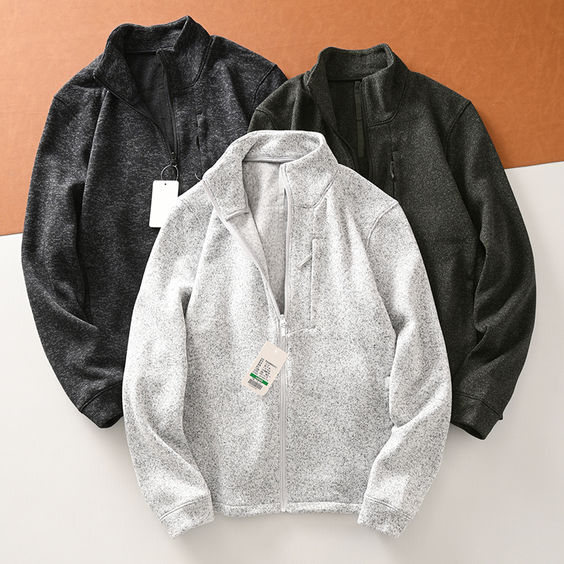 1U1U Affordable Alternative Knitted Fleece Composite Outdoor Men's Casual Sports Stand Collar Jacket Tailored Warm Coat Top 1U1U Affordable Alternative Knitted Fleece Composite Outdoor Men's Casual Sports Stand Collar Jacket Tailored Warm Coat Top