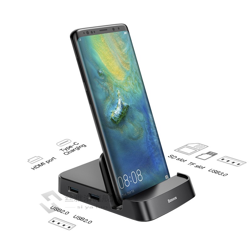 GrayChinaBaseus   SB     C   HB   Docking   Station     Samsung   S10   S9   Dex   Pad   Stat