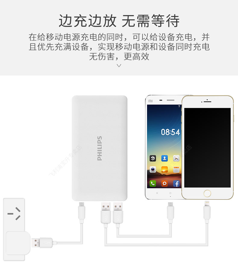 Philips điện thoại di động sạc kho báu 20.000 mA Mini nhỏ gọn nhẹ xách tay nhẹ thích hợp cho vivio Huawei điện thoại OPPO phổ dung lượng cao của Apple đặc biệt Oki kho báu - Ngân hàng điện thoại di động sạc dự phòng fpt