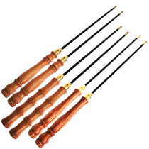 Red rosewood solid wood handle carbon pole single double diabolo pole 6mm carbon pole oblique hole copper head solid shaker pole