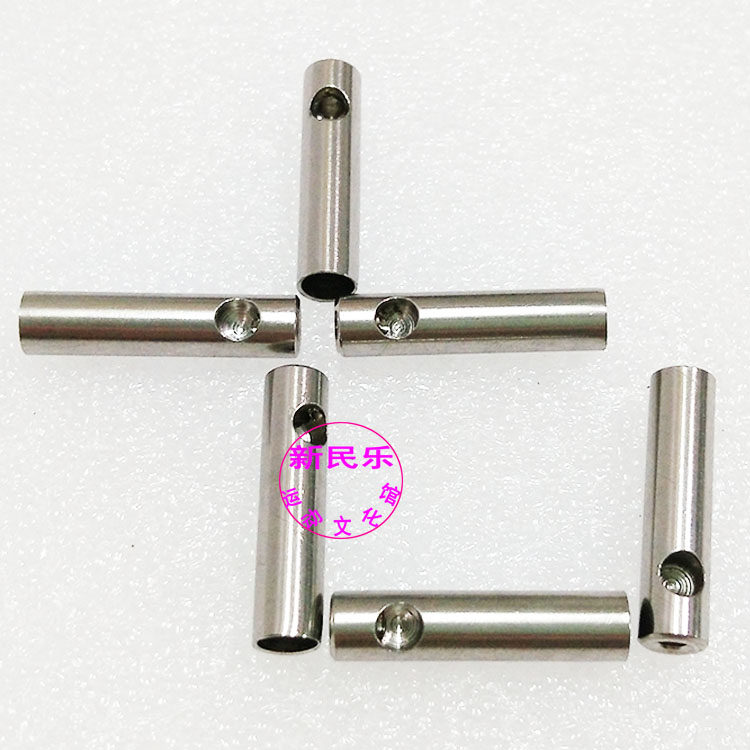 No. 7 outer diameter 7 mm steel head straight bore stainless steel clubhead hollow bamboo shake rod special head accessories clubhead white steel head