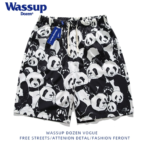 WASSUP DOZEN Спортивные пляжные шорты для отдыха, летние штаны для влюбленных, оверсайз