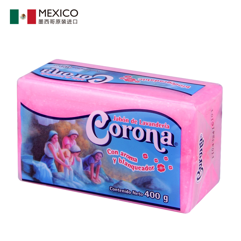 Mexico Imports Corona Pastoral Laundry Soap Phosphorus-free Collar Net Soft Without Hands Hand Wash Machine Wash 400g