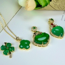 Natural chalcedony Onyx safe buckle pendant safe jade pendant lucky yellow red Green White purple jade pendant hanging