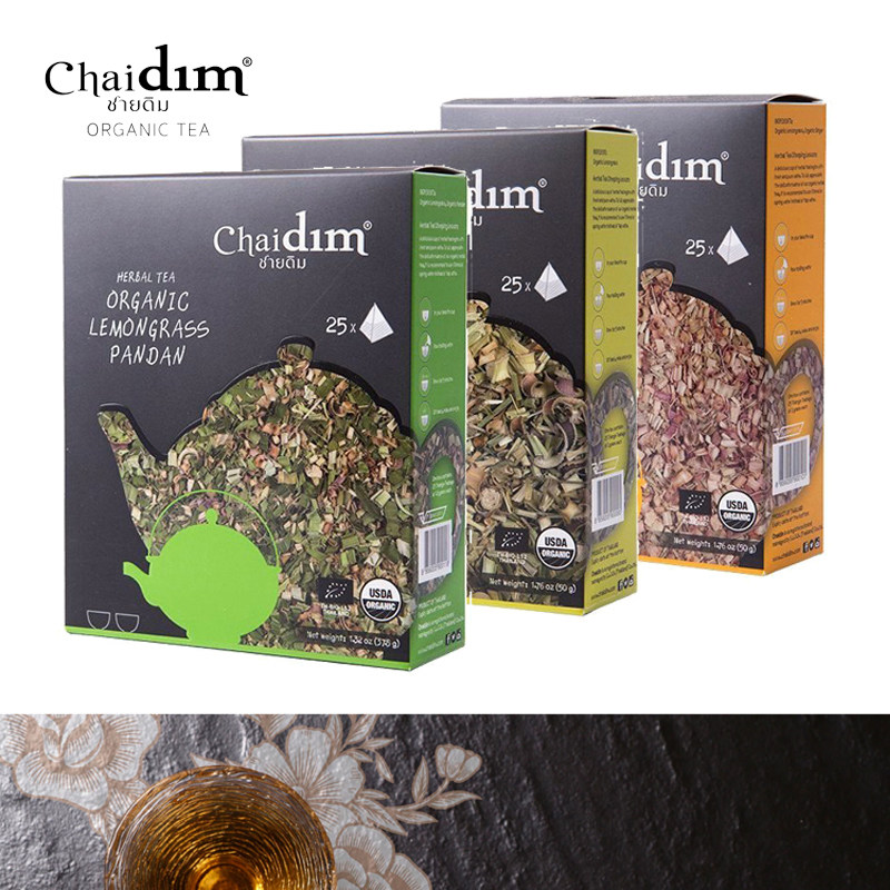 Chiang Mai Red Rabbit Thai Chaidim Organic Lemon Grass Tea 50g (containing 25 triangular tea bags)