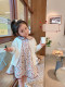 Girls' Western-style floral princess dress 2022 spring new children's long-sleeved dress baby retro temperament skirt