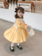 Girls' foreign style long-sleeved dress 2022 spring and autumn new Korean version baby princess skirt little girl net red skirt trend