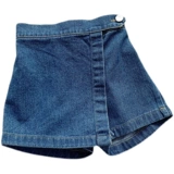 Летняя джинсовая юбка, детские шорты, модный комплект, штаны, в корейском стиле, в западном стиле