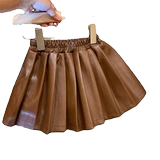 Детская флисовая полиуретановая зимняя удерживающая тепло юбка на девочку