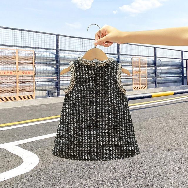 Girls' Western-style Xiaoxiangfeng Princess Dress 2022 Spring New Korean Version Children's Tank Top Skirt Baby Sleeveless Dress