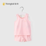 童泰 Детский комбинезон, жилет, хлопковый комплект, дышащая детская летняя одежда, шорты, 1-2 лет, эффект подтяжки