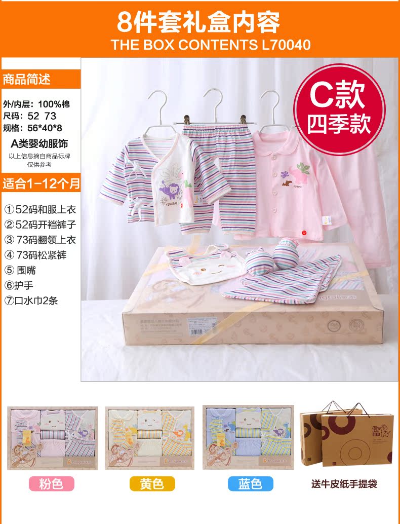 Coffret cadeau pour bébé - Vêtements + Fournitures l70002-6 - Ref 1950254 Image 12