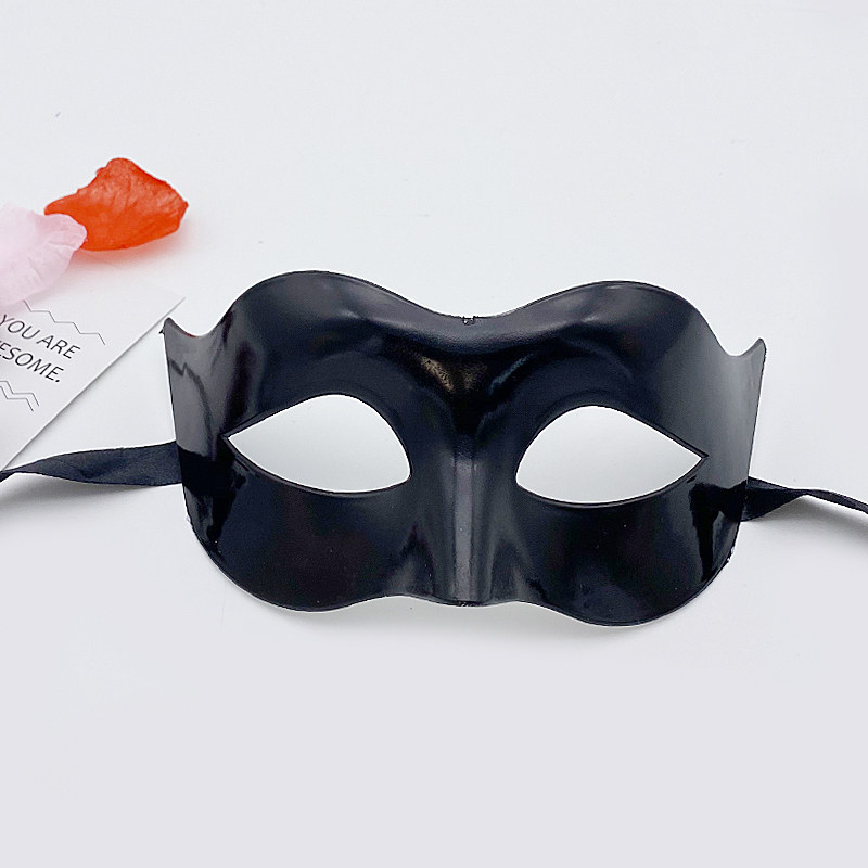 Men's Mask Half Face Halloween Costume Balls Party Gathering Blue Pure Color Minimalist for adult blindfold