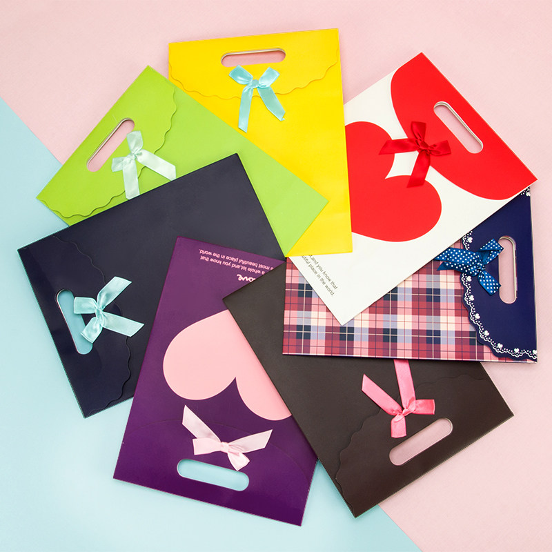 Fashion fresh cordless gift bag Han edition fine paper gift bag stick bag back to gift bag