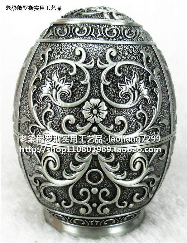 Z5 Russian silver-tin alloy belongs to the toothpick cylinder box egg-shaped pattern ancient tin colour pattern pressing on the European style-Taobao