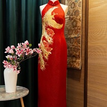 Cheongsam custom wedding dress brides temperament style cheongsam Chinese dress toast tailor-made Chinese new cheongsam wedding dress
