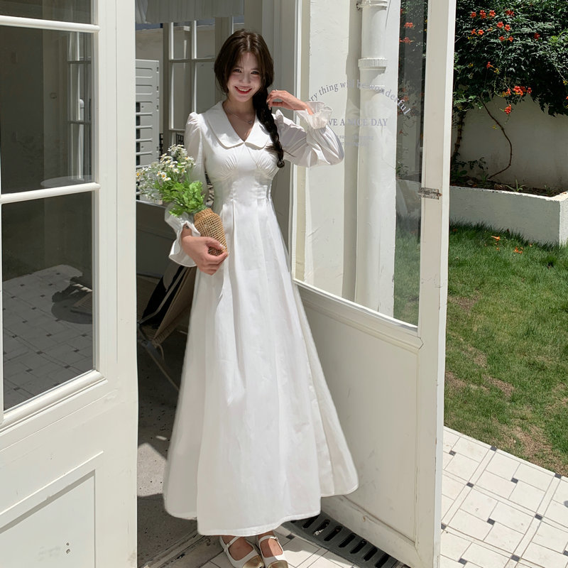 125cm Original Design Autumn Dress for Tall People, Gentle and Slimming, Age-Reducing, Super Fairy-Like, Ankle-Length Dress